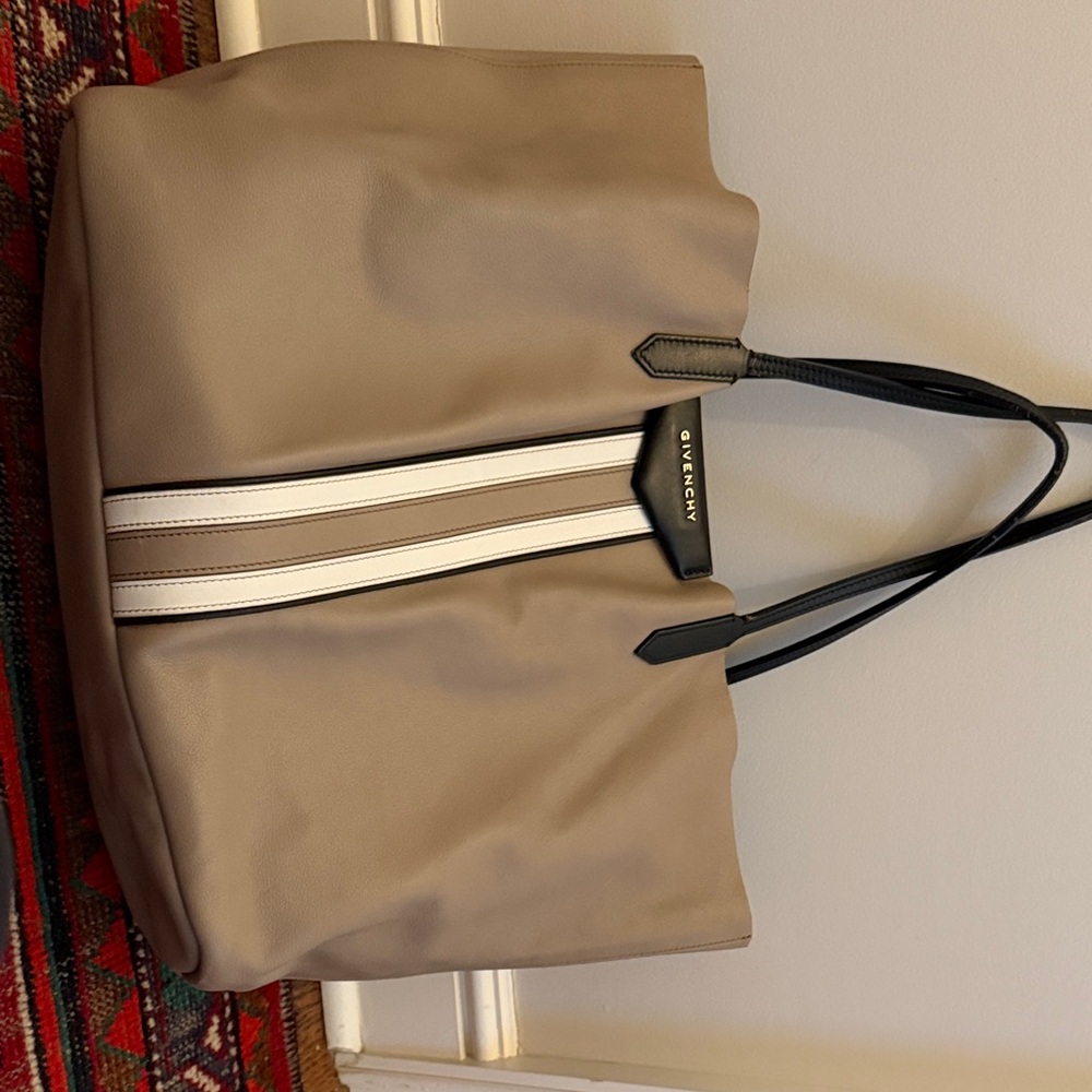 Givenchy Taupe Tote with Black Handles